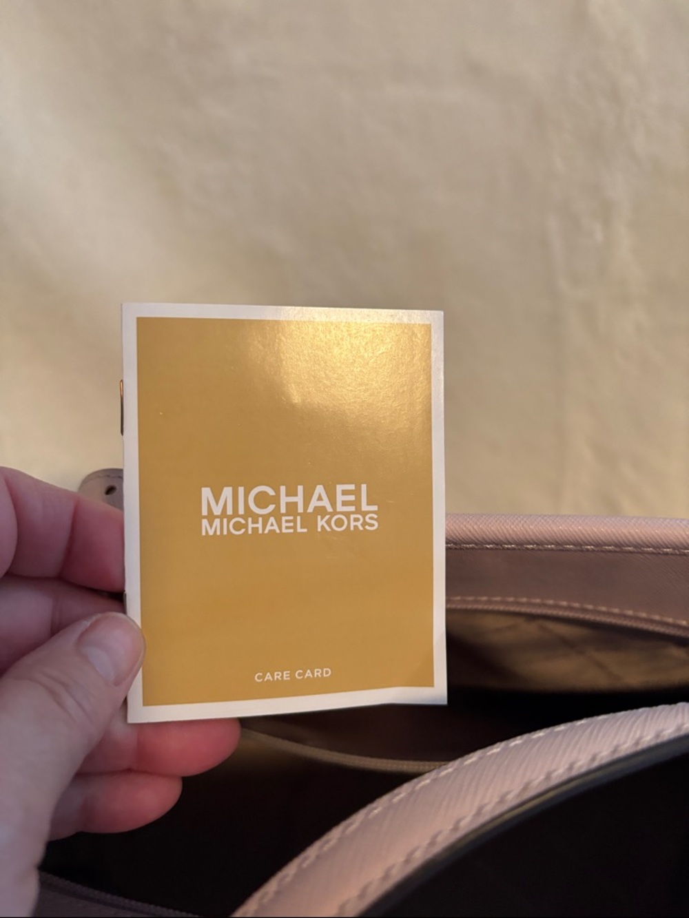 Michael Kors Pink and Beige MK Logo Tote - Picture 8 of 11
